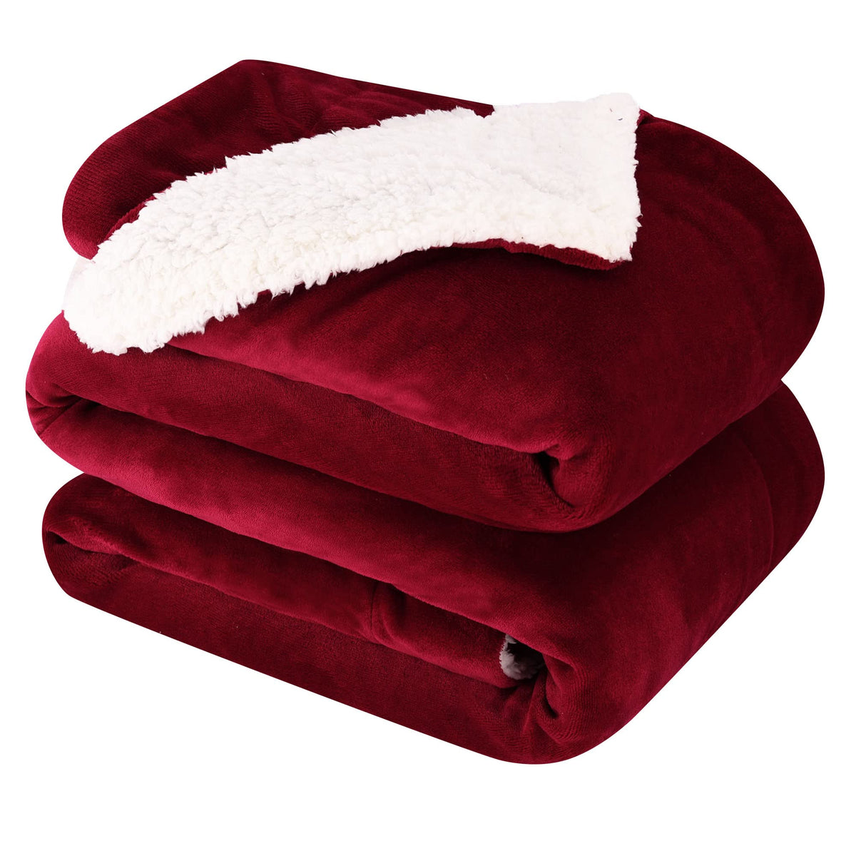 NANPIPER Warm Sherpa Blanket Queen Size for Bed, Soft Fleece for Winter, Fuzzy Plush Throw Gift for Women, Lavender 90x90 Inches