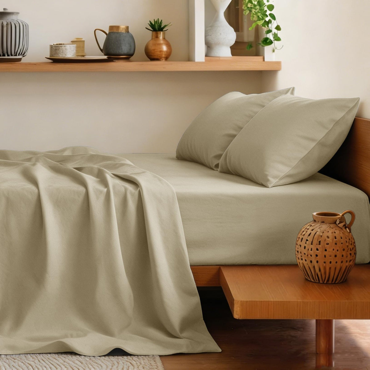 SONORO KATE 100% Egyptian Cotton Sheets King Size,600 Thread Count