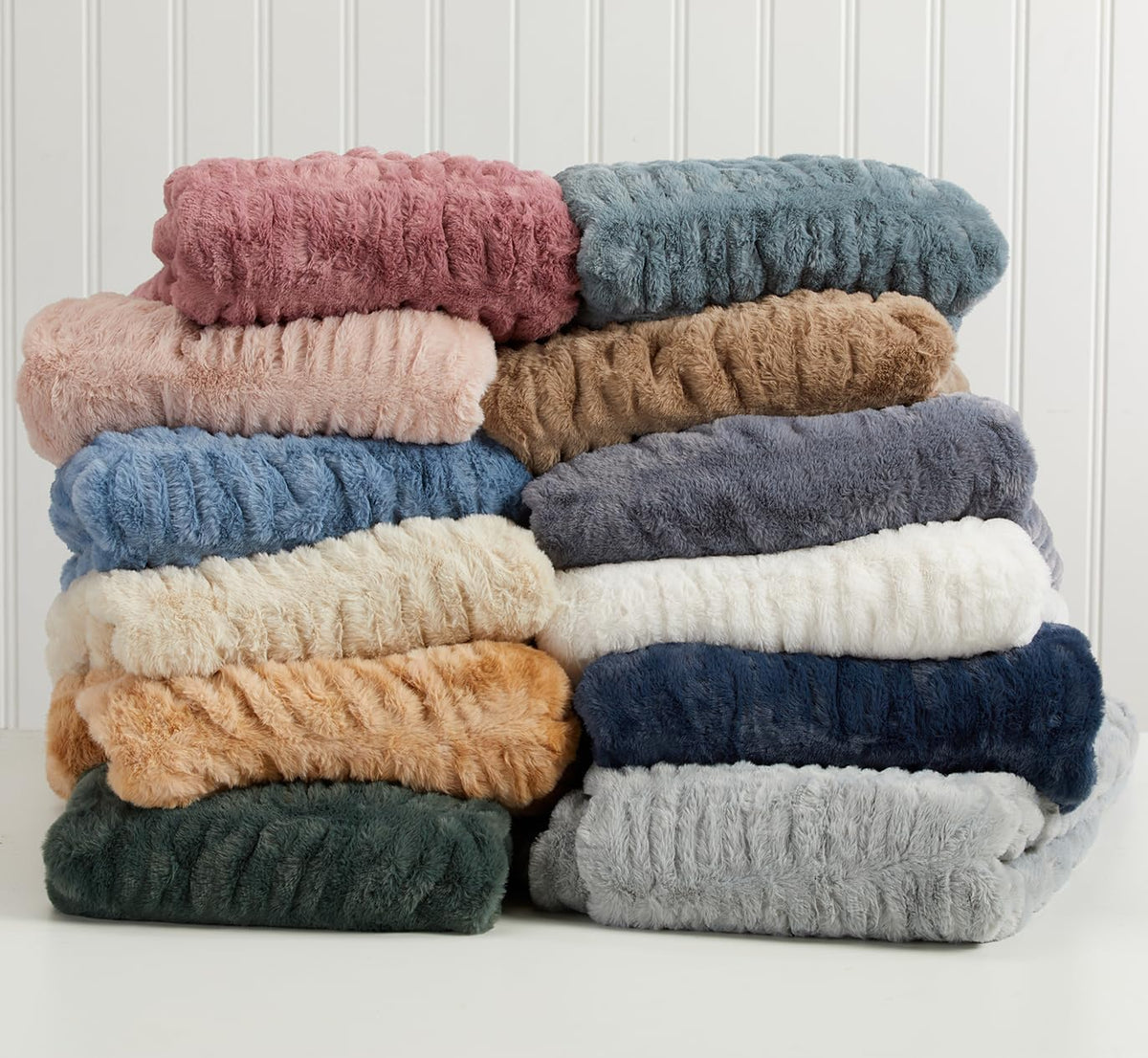 Springtree Home Luxury Micro Plush Throw Blanket | Thick Faux Fur | Dune