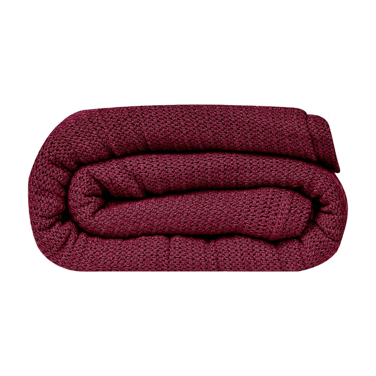 Linteum 100% Cotton Open-Cell Leno Weave Blanket — Breathable All Season — Queen 90x90 — Rose