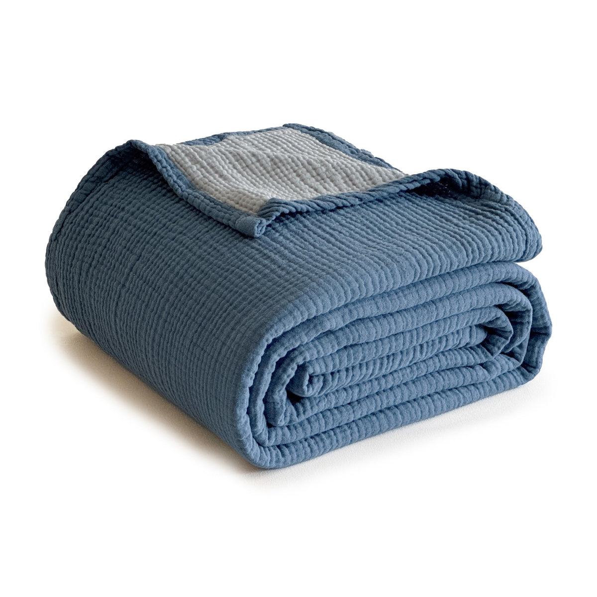 Simple&Opulence 100% Cotton Muslin Blanket, Lightweight Breathable 4 Layering Soft Cotton Throw Blanket,Gauze Blanket for Bed Couch Camping All-Season Use (Rust Orange, 50"x60")