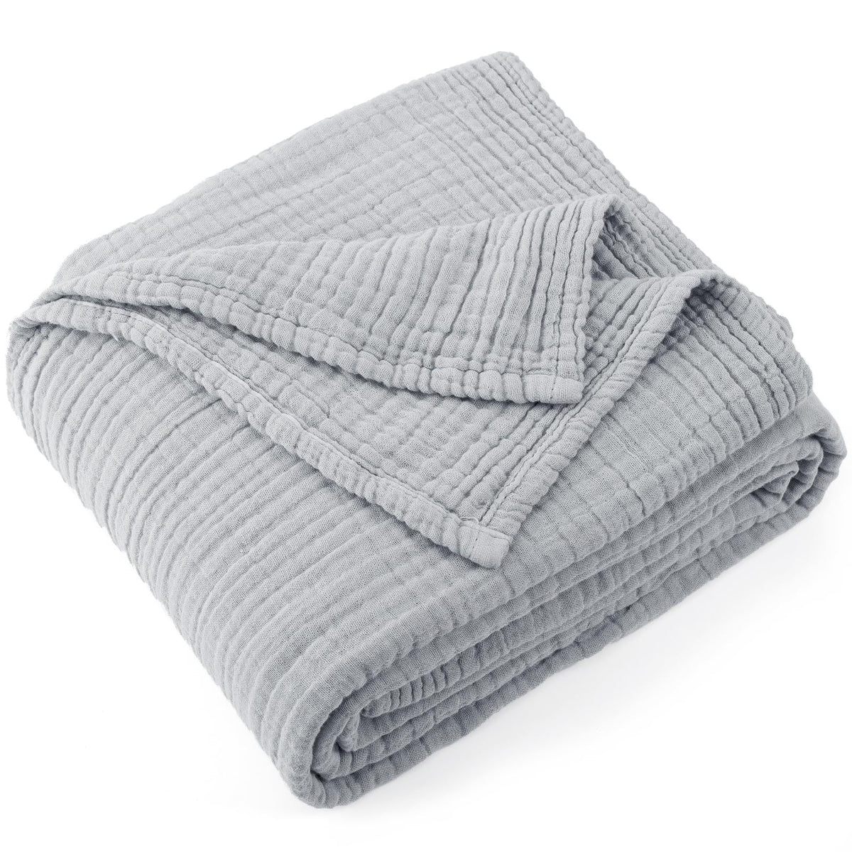Carriediosa 100% Cotton Muslin Throw Blanket 108x 90 Summer Gauze for Adult