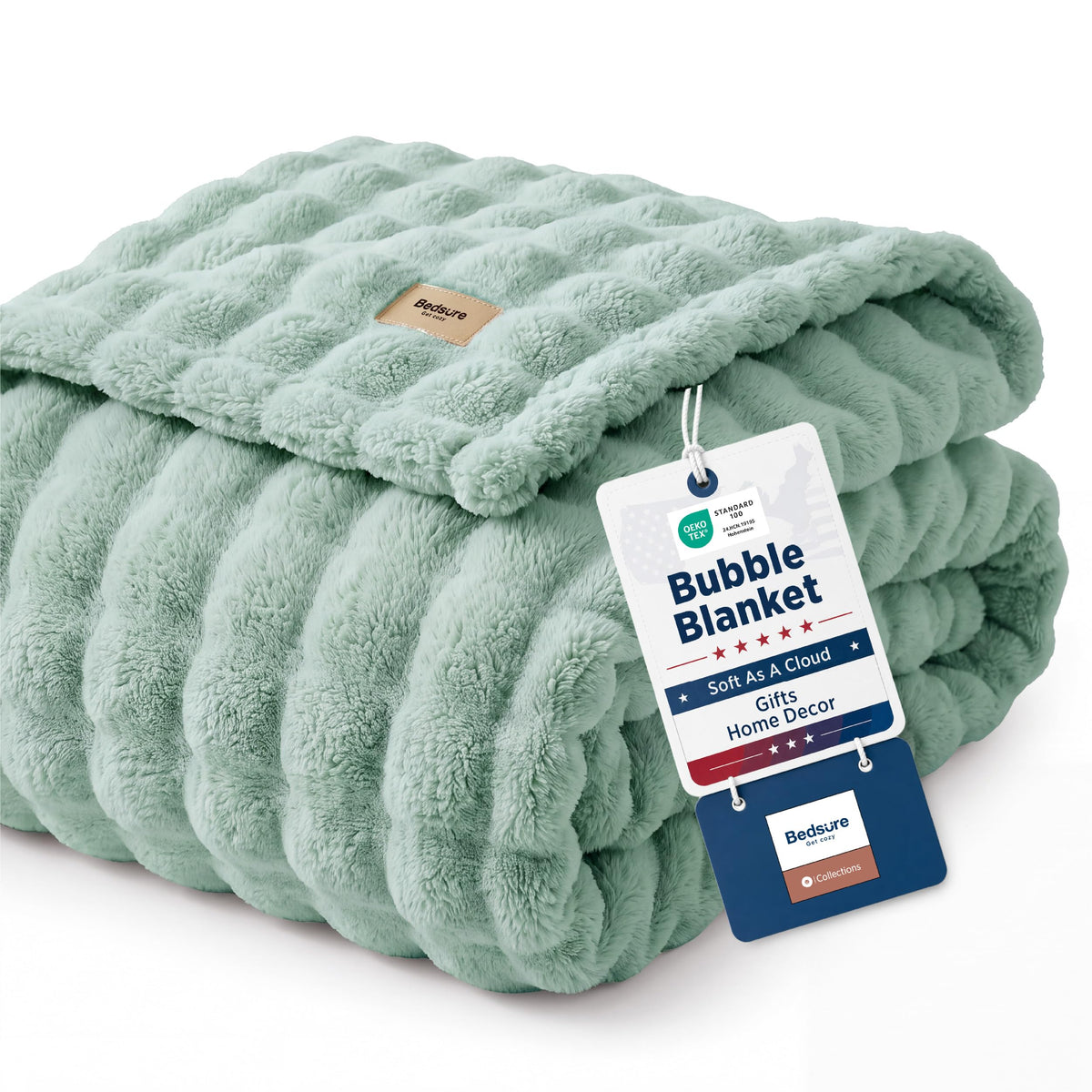 Bedsure Cloud Bubble Soft Throw Blanket, Room Decor Gifts, Pink 50"×60"