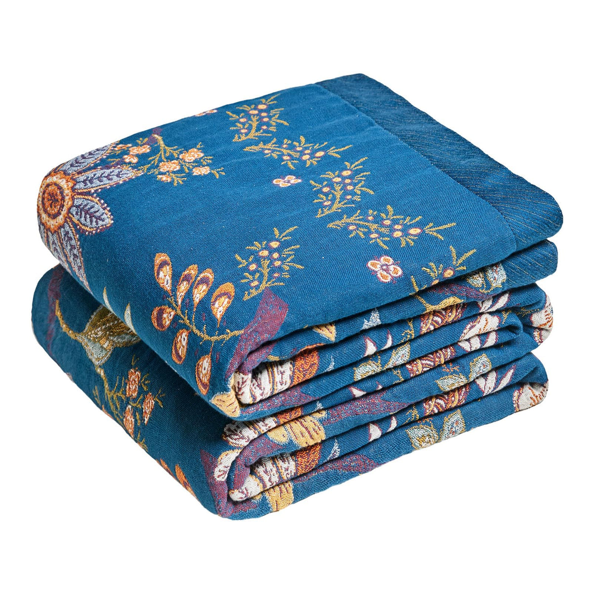 MSGKV Boho Fall Throw Blanket 60"x80" 100% Cotton Throw for Couch & Bed