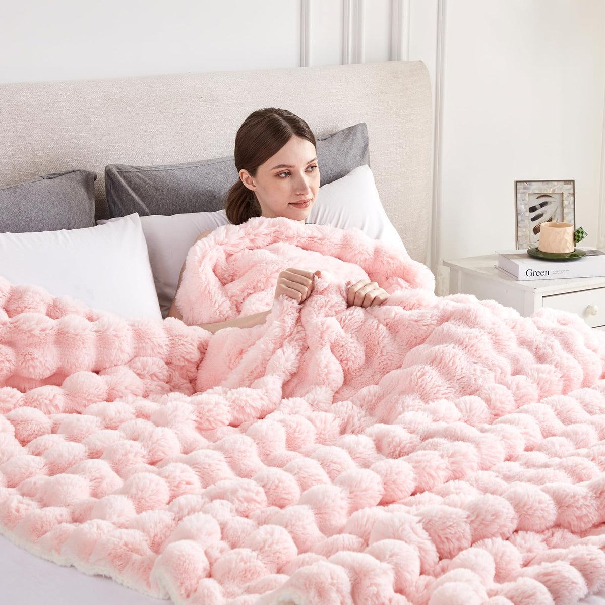 50"x60" Ultra-Soft Fuzzy Faux Fur Throw Blanket, Brown Tie Dye