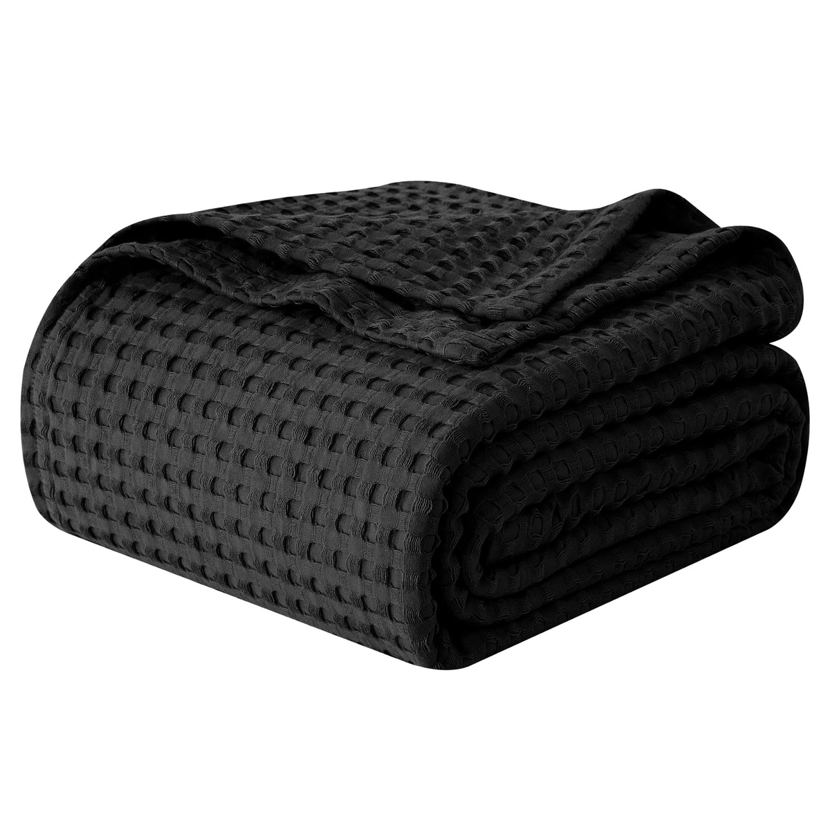Elegant Comfort Premium 100% Cotton Waffle Blanket - Lightweight Breathable Waffle Weave Bed Blanket - Soft and Warm All Season Blanket for Couch, Sofa and Bed, King Size 90x108 Inches, Linen