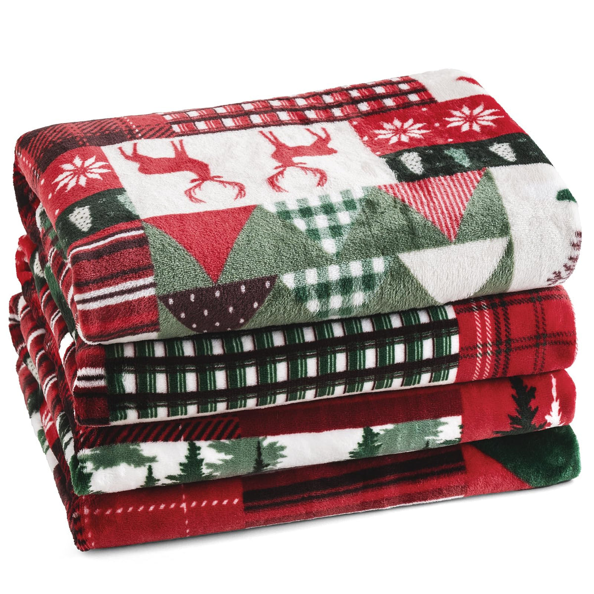 PHF Fleece Blanket Queen Size 90x90-300GSM Lightweight Airy Warmth, Khaki