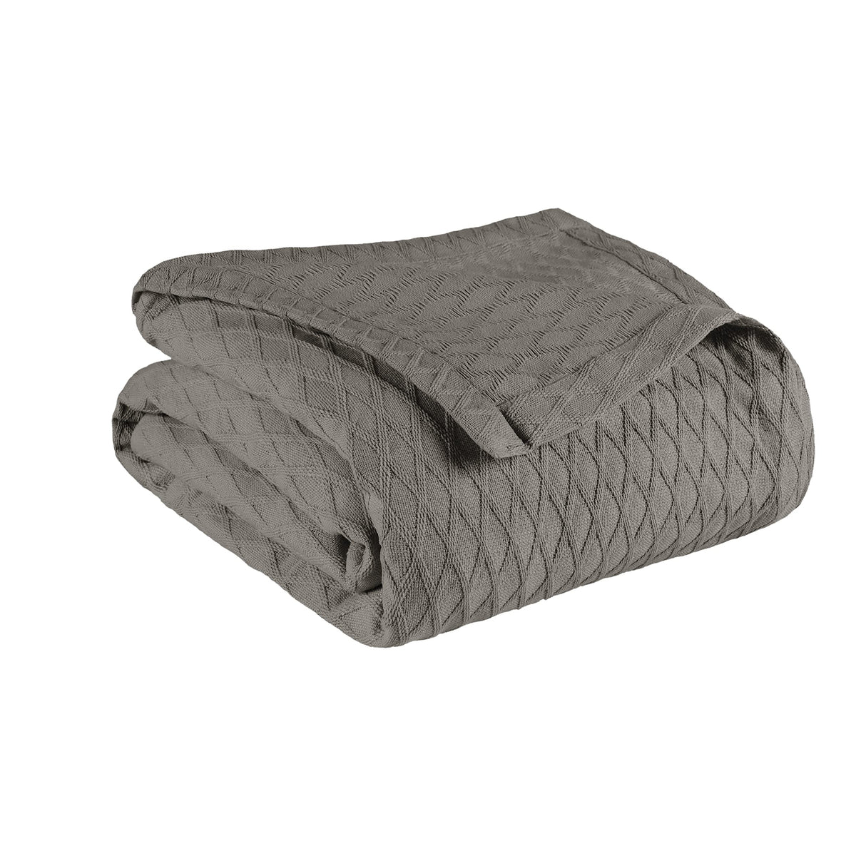 Superior Diamond Weave All-Season Cotton Blanket, Cover for Home, Couch, Bed, Soft, Warm Blankets, Boho Aesthetic, Comfy, Cozy, and Cute Covers, Decorative Bedding Essentials, Full/Queen, Ivory