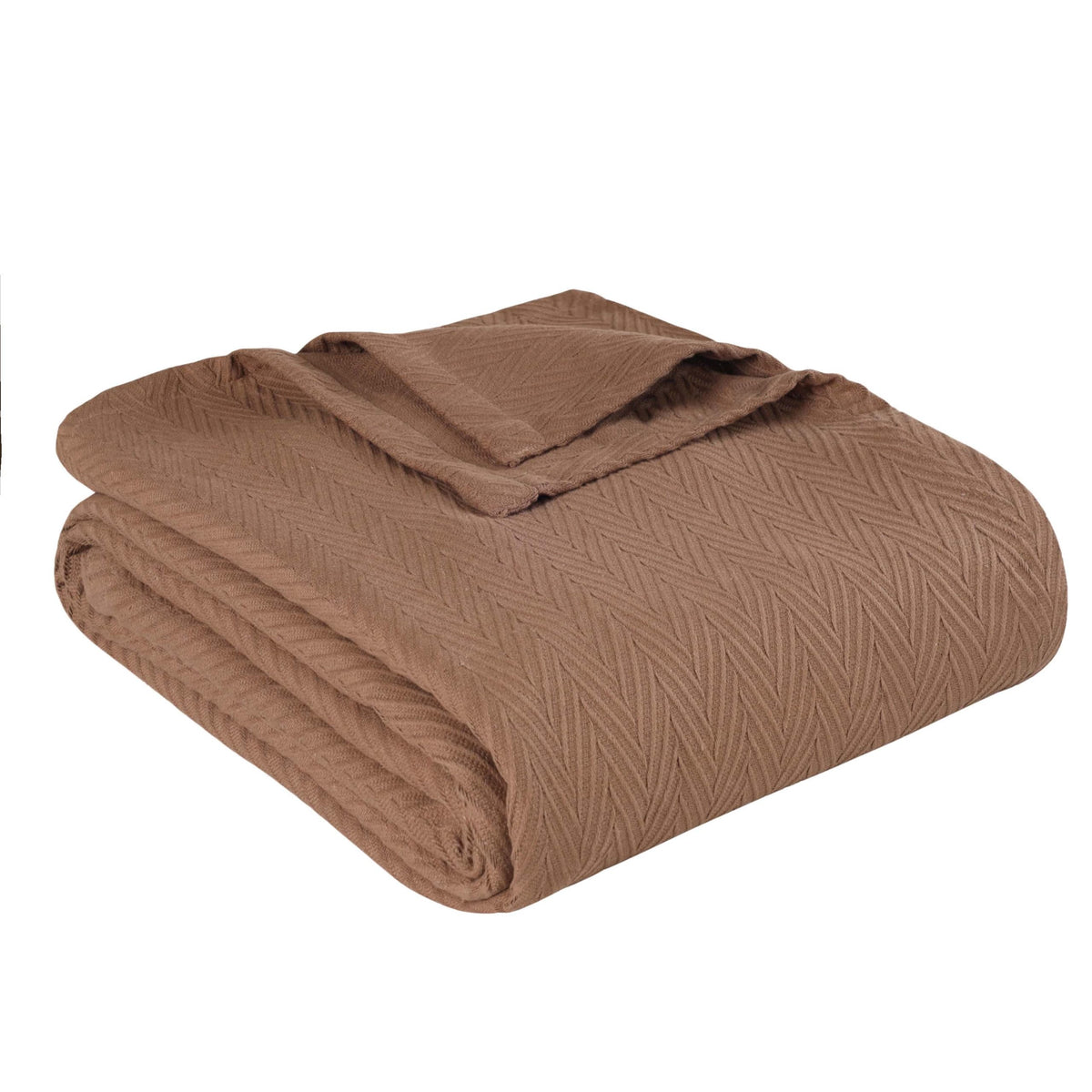 Superior Metro All-Season Cotton Blanket, Woven Blanket for Couch, Bed, Bedding, Farmhouse, Home Essentials, Cute and Cozy Bohemian Blankets, Herringbone Weave, California King, Sage
