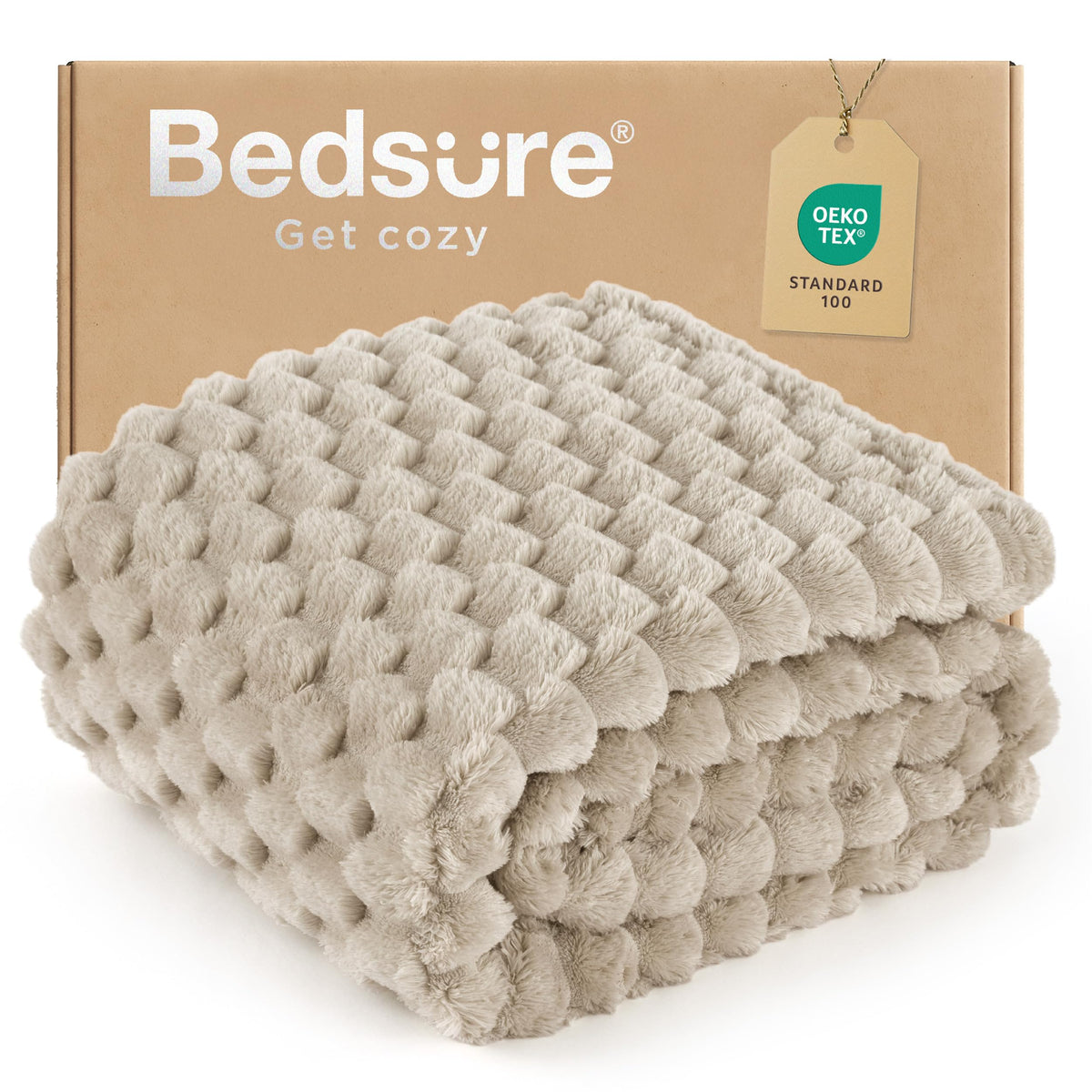 Bedsure Pink Throw Blanket for Couch - 350GSM Fluffy Plush Bubble Blanket for Bed Home Room Decor, GentleSoft Cute Fleece Soft Cozy Gifts for Women Girls, 50x60 Inches