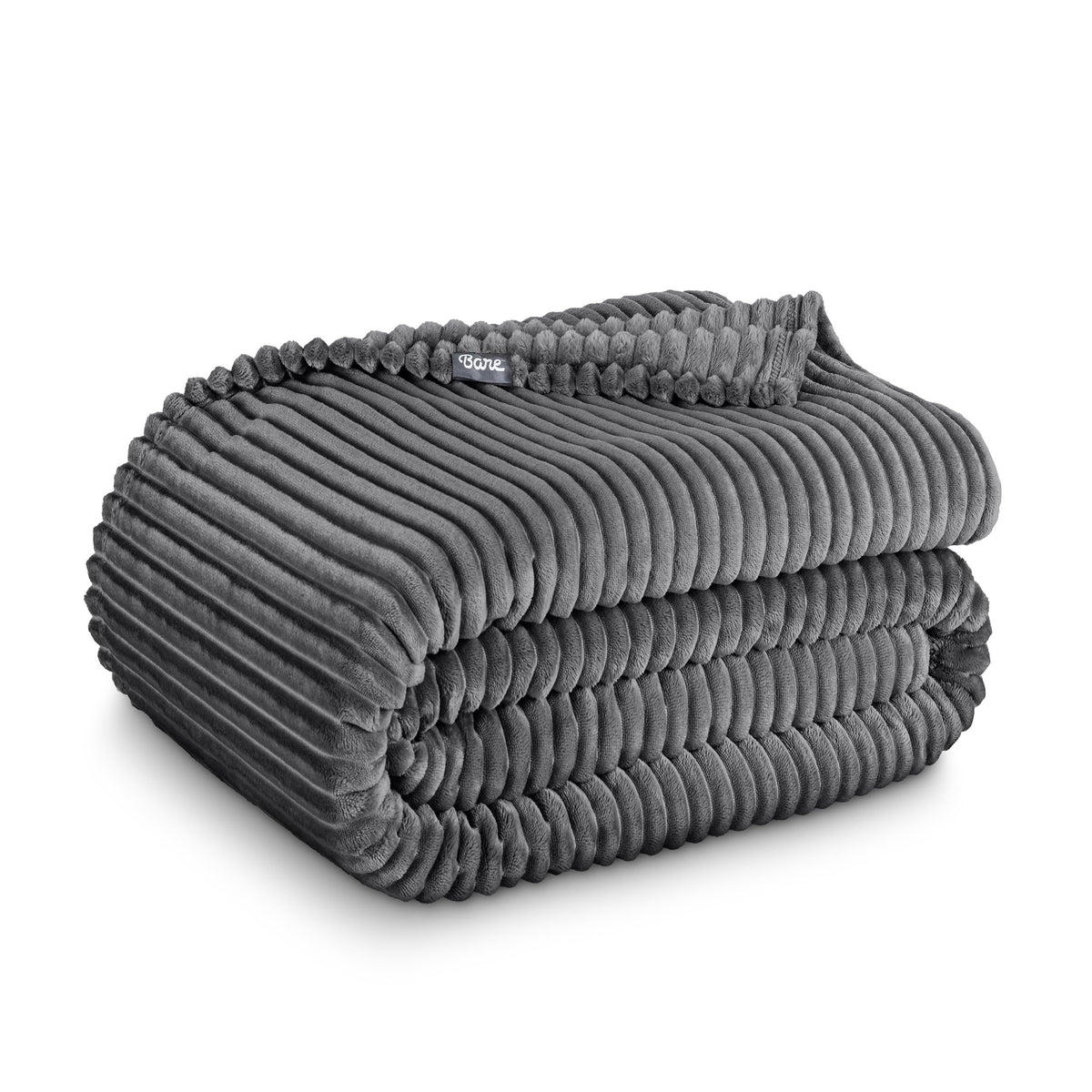 Bare Home Fleece Blanket Luxury Microplush (Full/Queen, Grey)