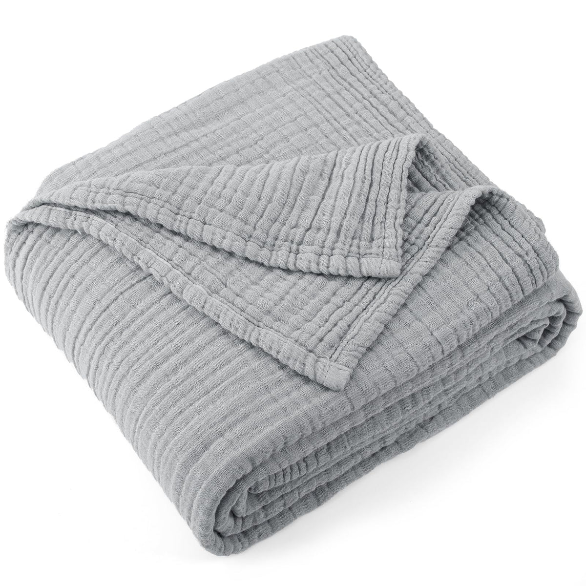 Carriediosa 100% Cotton Muslin Throw Blanket 108x 90 Summer Gauze for Adult