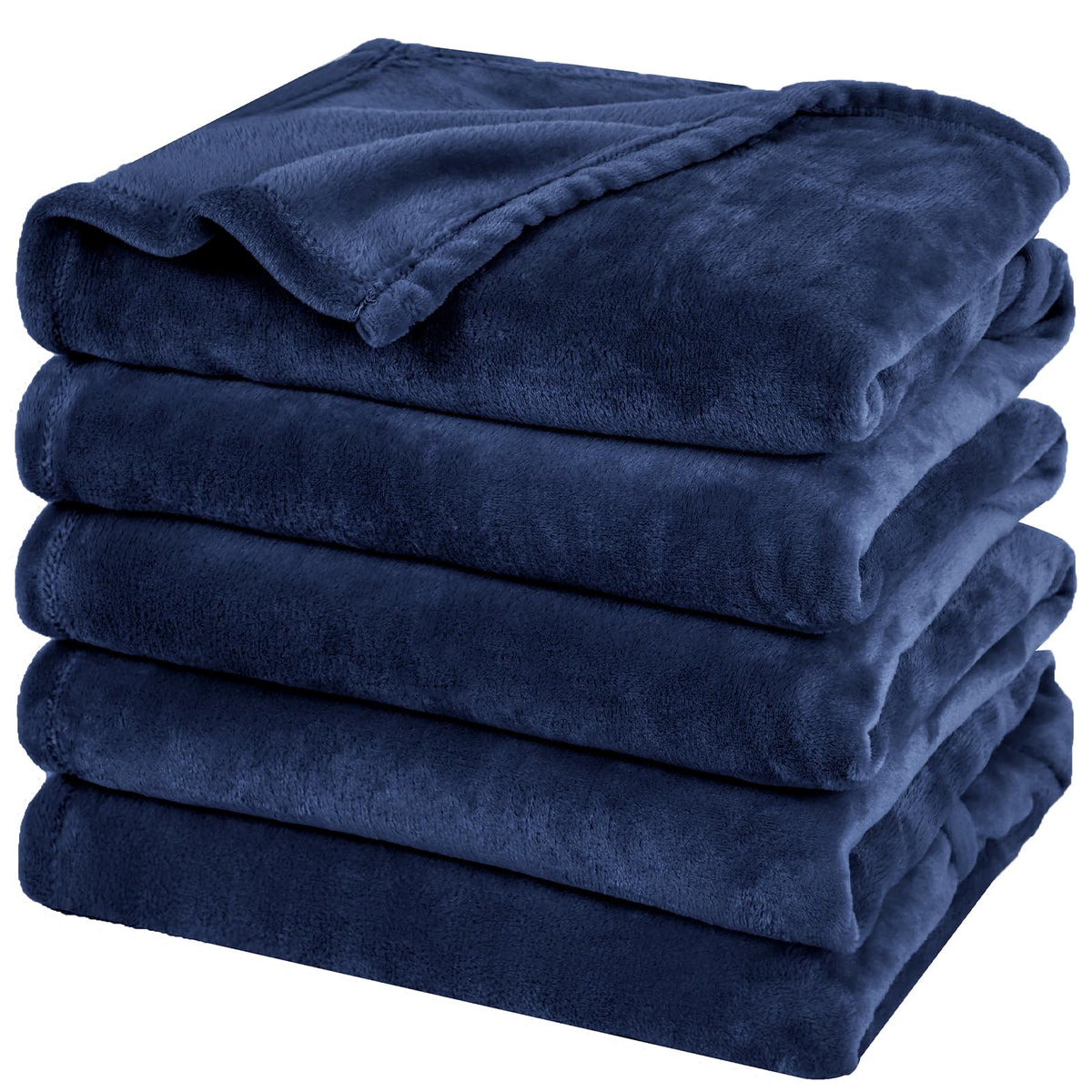 PHF Fleece Blanket Queen Size 90x90-300GSM Lightweight Airy Warmth, Khaki