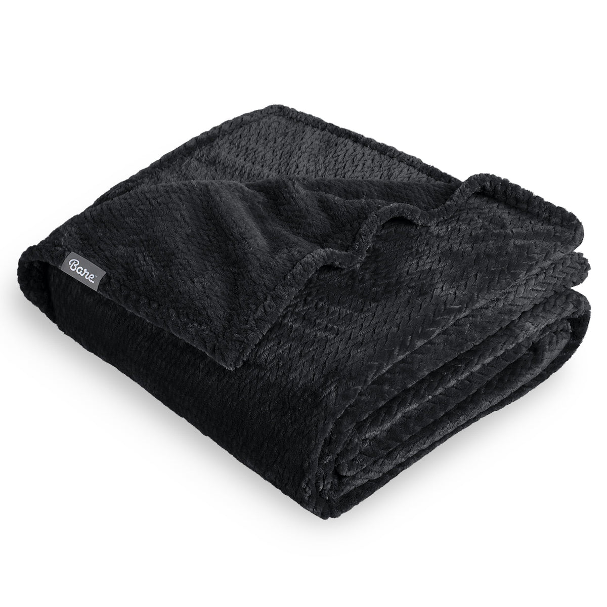 Bare Home Fleece Blanket Luxury Microplush (Full/Queen, Grey)