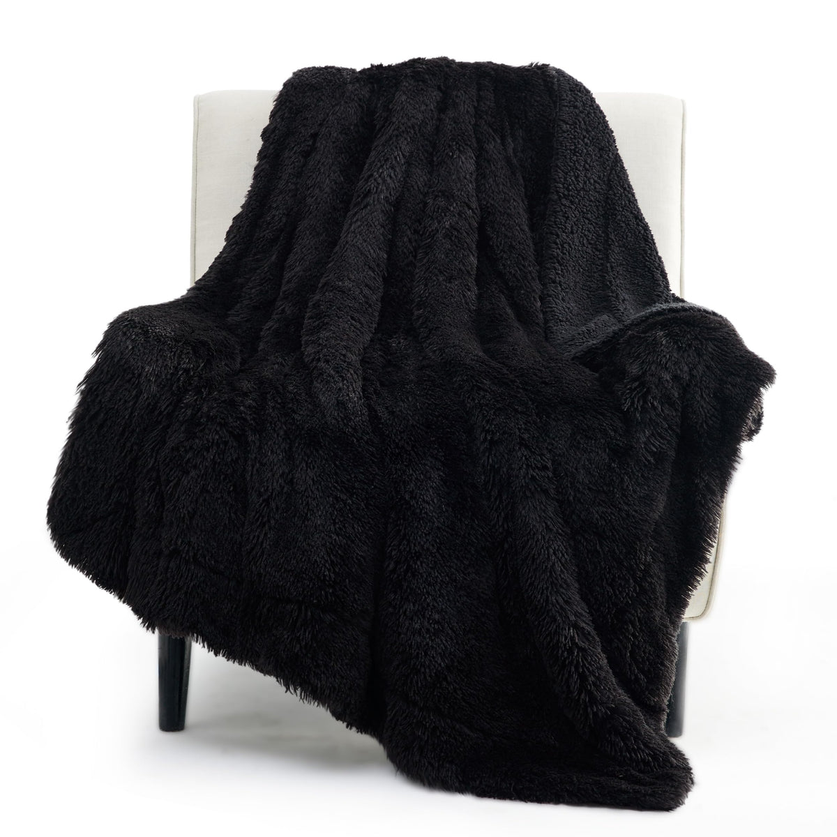 Bedsure Faux Fur Fluffy Fleece Sherpa Blanket Couch Throw Grey 50"x60"