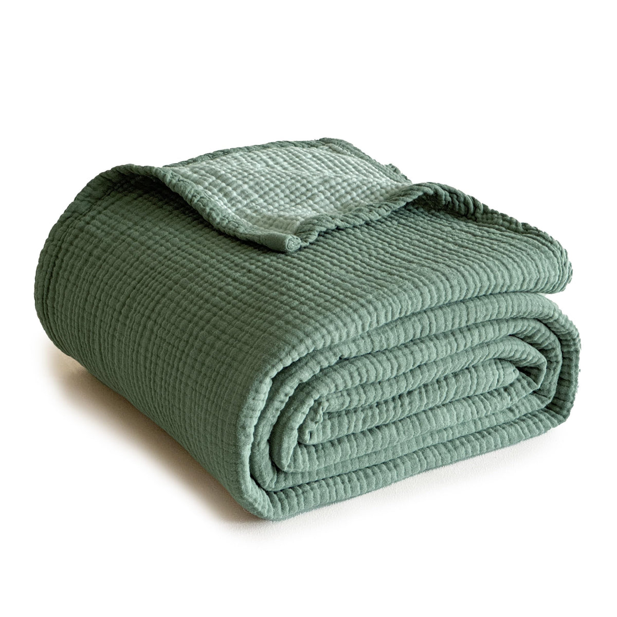 Simple&Opulence 100% Cotton Muslin Blanket, Lightweight Breathable 4 Layering Soft Cotton Throw Blanket,Gauze Blanket for Bed Couch Camping All-Season Use (Rust Orange, 50"x60")