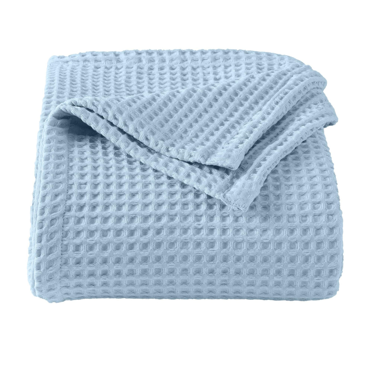 100% Cotton Waffle Weave Bed Blanket | Soft, Breathable, and Lightweight Blanket for All-Season | Perfect for Layering | Brielle Collection (Full/Queen, Linen)