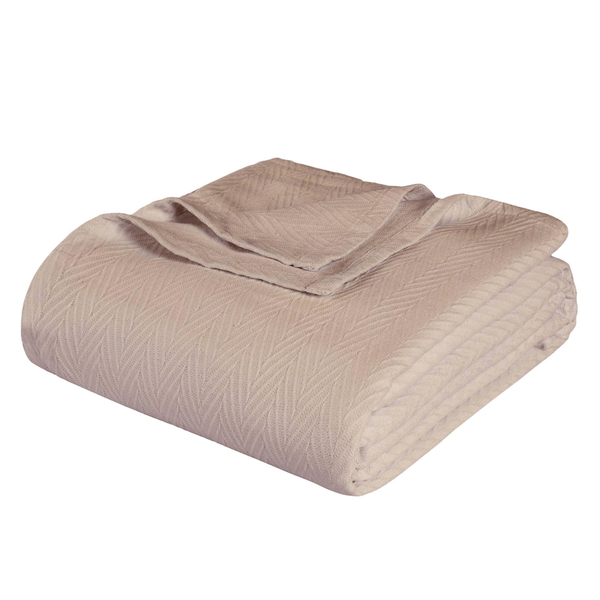 Superior Metro All-Season Cotton Blanket, Woven Blanket for Couch, Bed, Bedding, Farmhouse, Home Essentials, Cute and Cozy Bohemian Blankets, Herringbone Weave, California King, Sage
