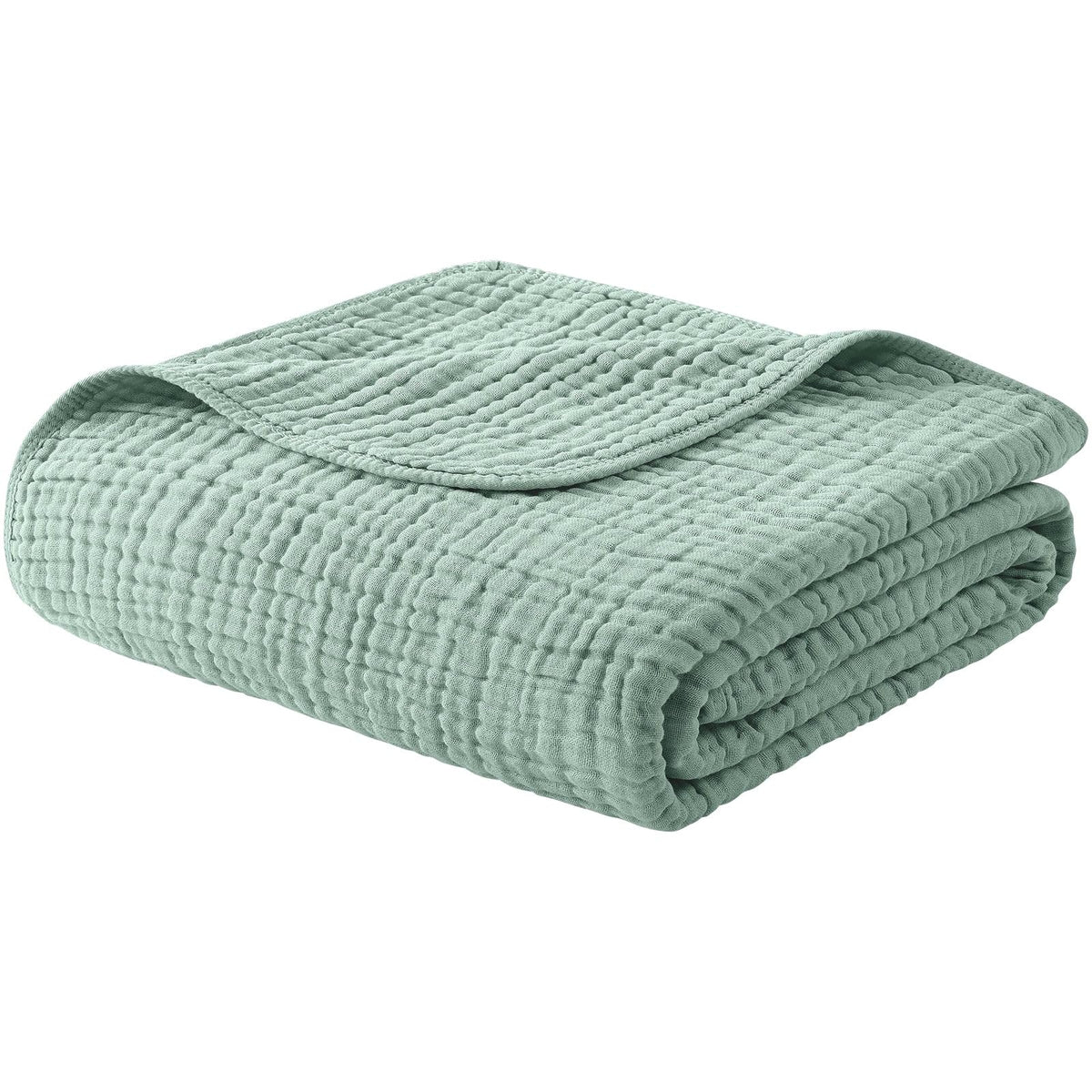 Yoofoss Muslin Blanket 100% Organic Cotton Large Twin Size 60" x 80" for Bed Couch Summer Gauze Blanket for Adults Lightweight and Breathable Apricot White