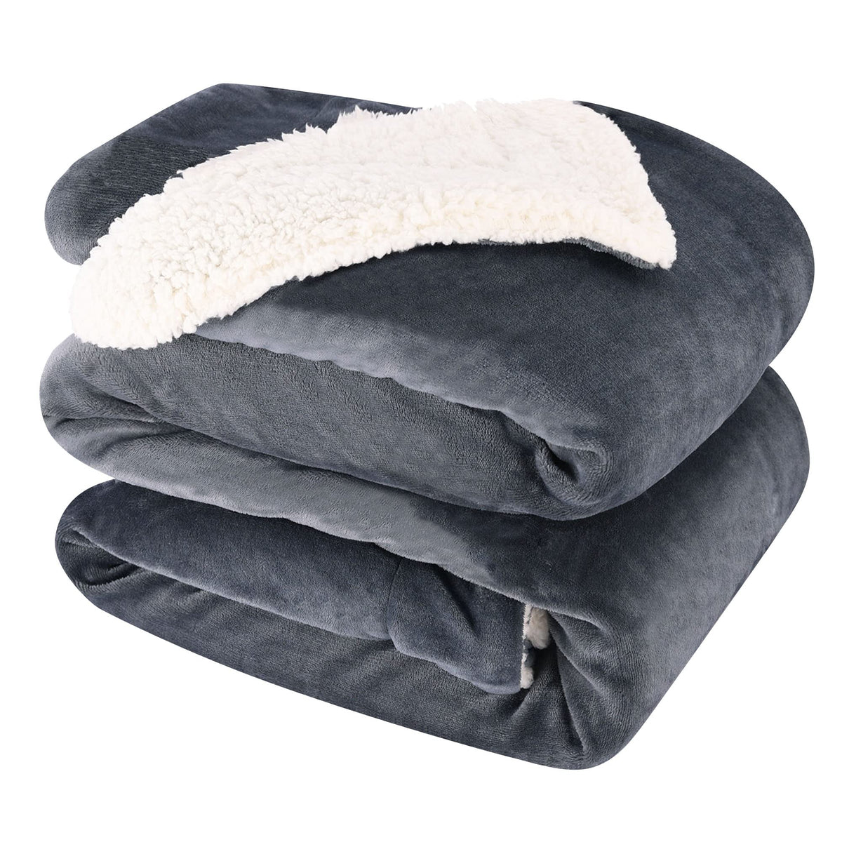 NANPIPER Warm Sherpa Blanket Queen Size for Bed, Soft Fleece for Winter, Fuzzy Plush Throw Gift for Women, Lavender 90x90 Inches