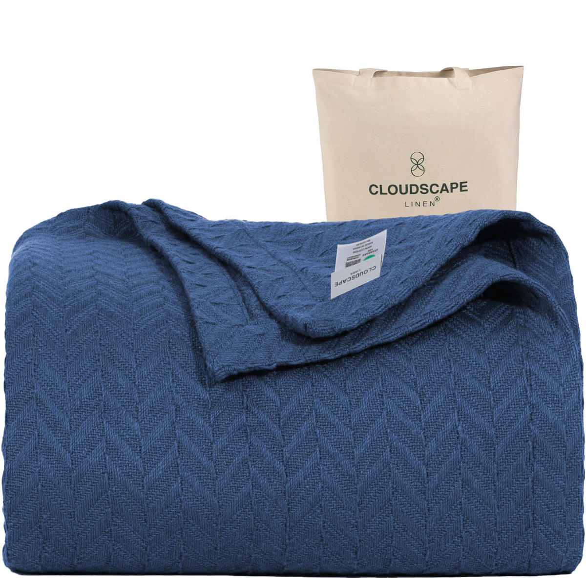 CSL Cotton Blanket King, Cooling Summer Blanket, Durable,108"x92",Dark Grey