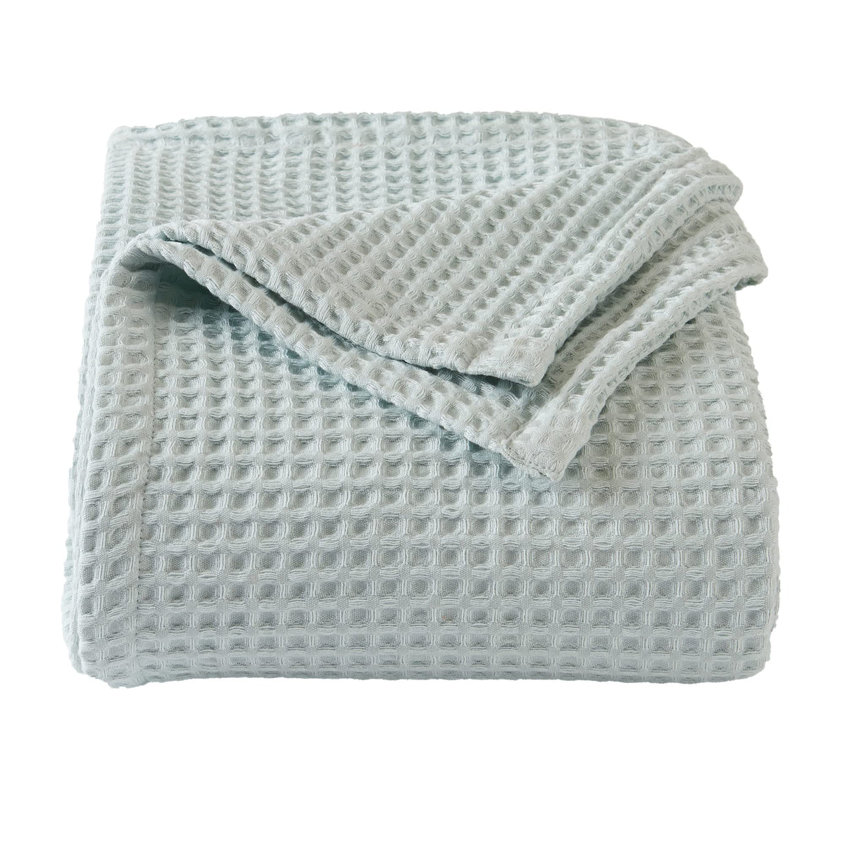 100% Cotton Waffle Weave Bed Blanket | Soft, Breathable, and Lightweight Blanket for All-Season | Perfect for Layering | Brielle Collection (Full/Queen, Linen)