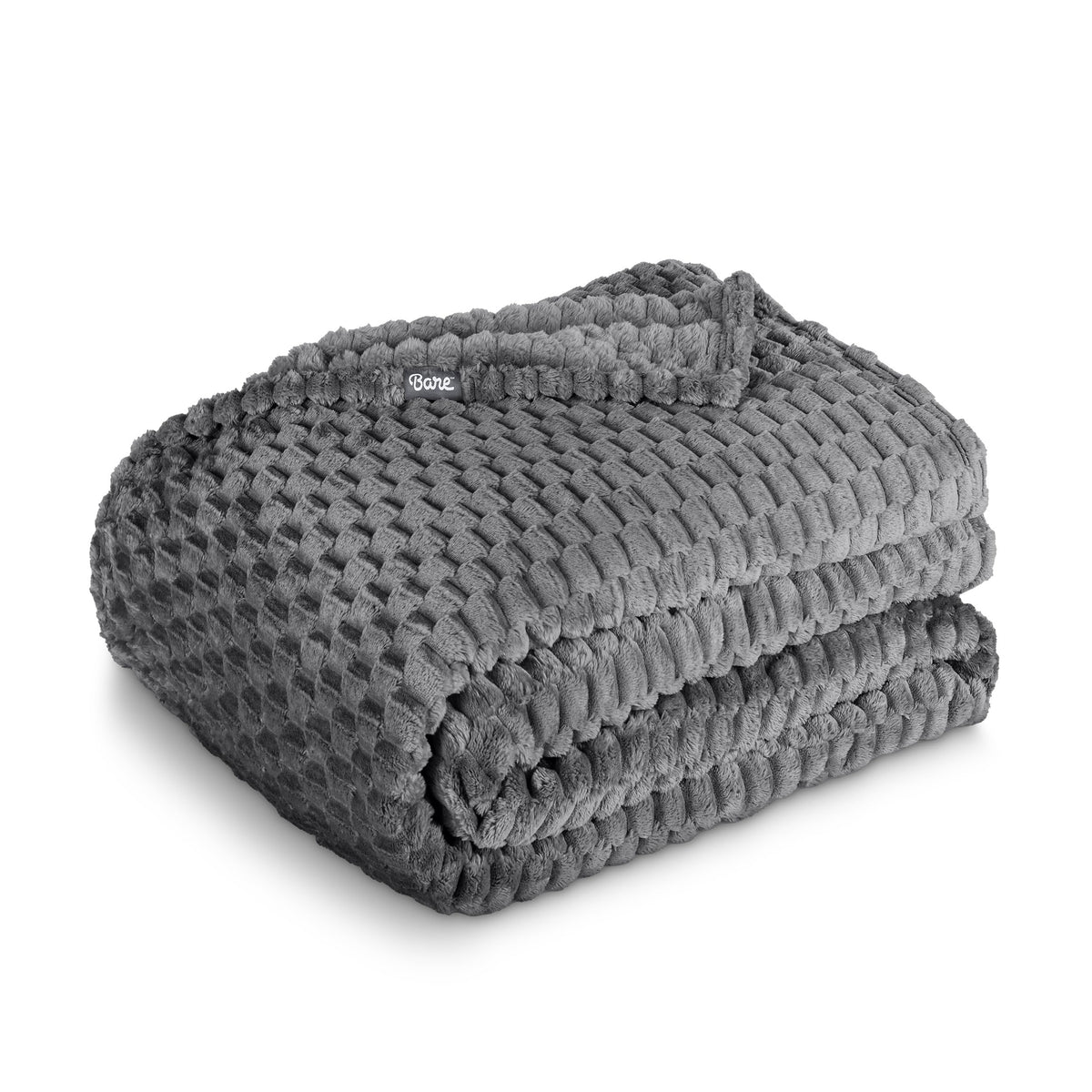 Bare Home Fleece Blanket Luxury Microplush (Full/Queen, Grey)