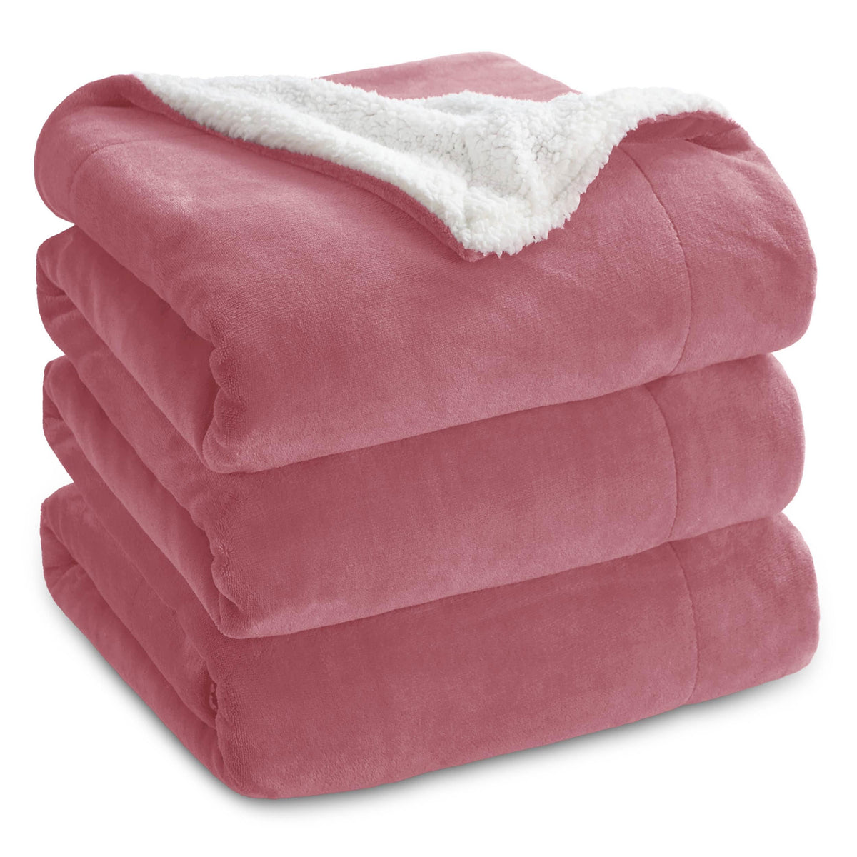 Bedsure GentleSoft Sherpa Fleece Throw Blanket for Couch, Non-Heated, Thick & Warm Cozy Comfort Blanket for Winter Fall, Soft Fuzzy Plush Throw Gifts for Women and Men, Grey, 50x60 Inches