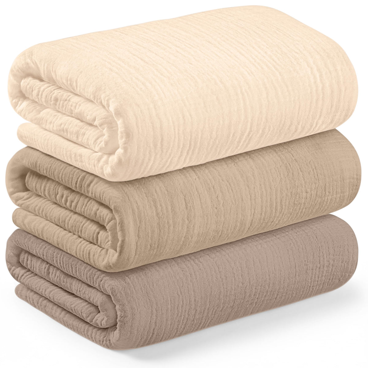 3pk Muslin Swaddle Blankets for Newborns Boys, Girls (Flora Vale, 47x47)