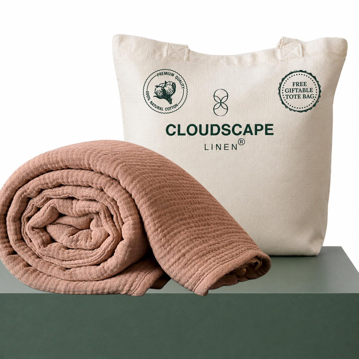 CLOUDSCAPE 4 Layer Muslin Blanket for Adults, 100% Cotton Blanket King Size, 92" x108'' Fits Up to Cal King, Ultra Soft Lightweight Bedding, Breathable Gauze Cotton Summer Blankets - Ensign Blue