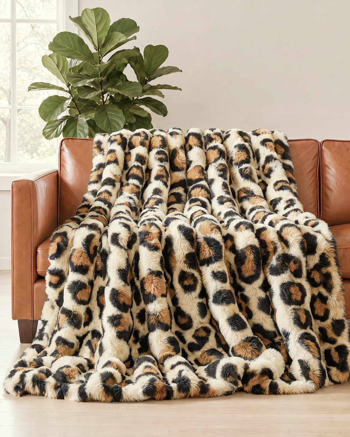Faux Fur Throw Blanket - Throw Size Bubble Blanket - 50" x 60", Grey