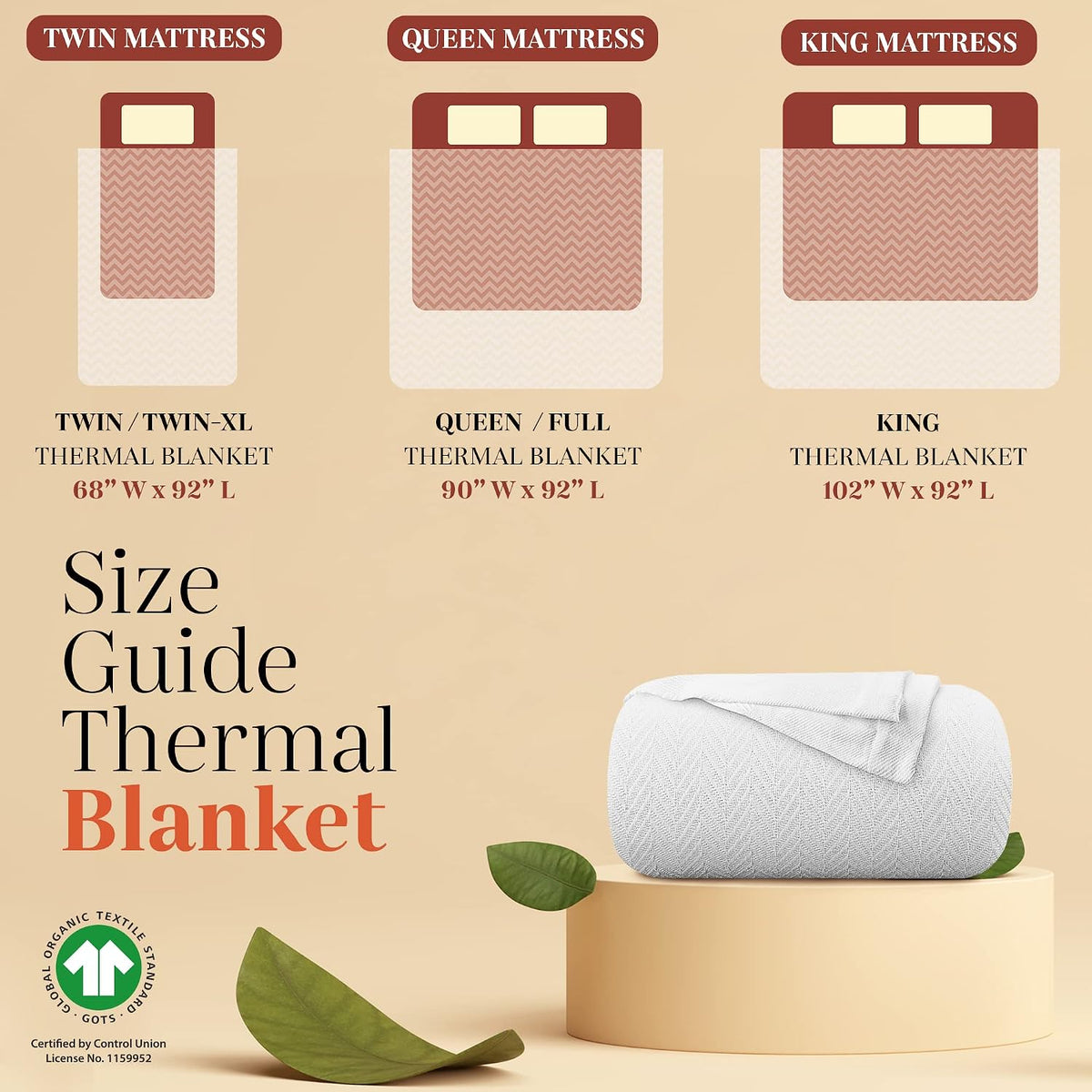 Mayfair Linen Knitted Geometric Herringbone Pattern Handwoven Blanket 100% Long Staple Cotton - Soft & Cozy Thermal All Season Throw for Bed Couch Chair Outdoors (Twin/Twin XL, White)