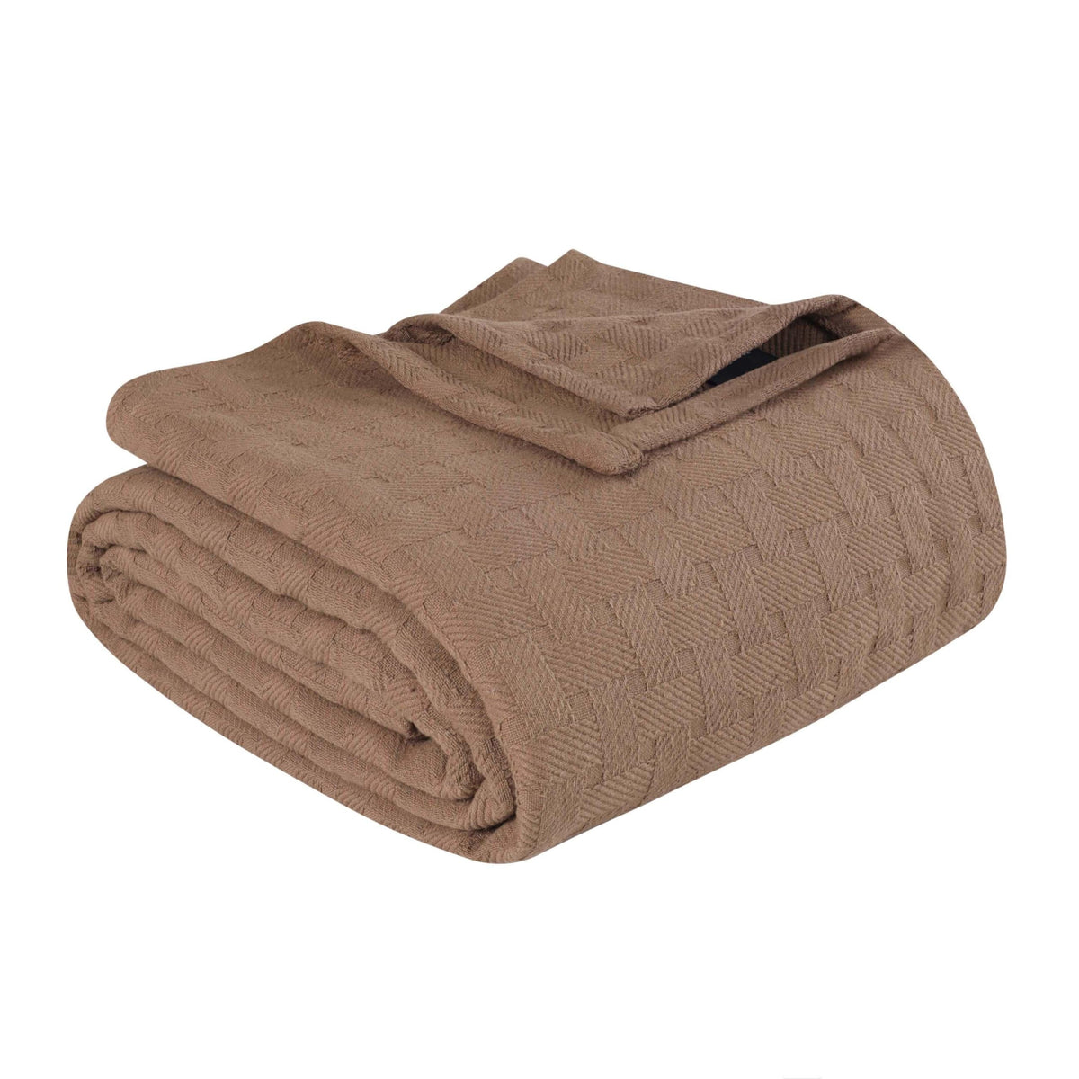 SUPERIOR Cotton Blanket Breathable All Season Comfy Bedding, King, Taupe