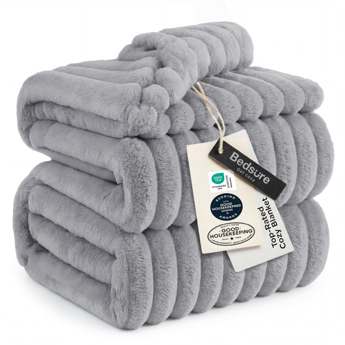 Bedsure GentleSoft White Throw Blanket for Couch - Halloween Fall Decorations for Home Living Room Decor, Cozy Fleece Fall Blanket for Sofa, Birthday Gifts for Women Mom Her, Off White, 50x60 Inches