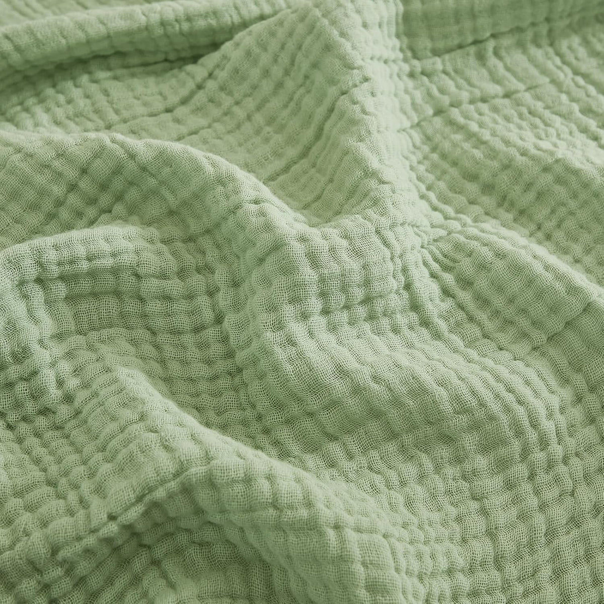 EMME Cotton Blanket King Size for Bed Soft Muslin Blankets 108"x90" Beige Lightweight Breathable Layering Bedspread Coverlet All Season Gauze