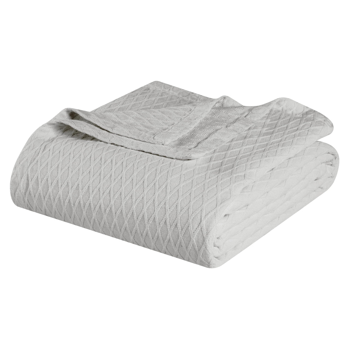 Superior Diamond Weave All-Season Cotton Blanket, Cover for Home, Couch, Bed, Soft, Warm Blankets, Boho Aesthetic, Comfy, Cozy, and Cute Covers, Decorative Bedding Essentials, Full/Queen, Ivory