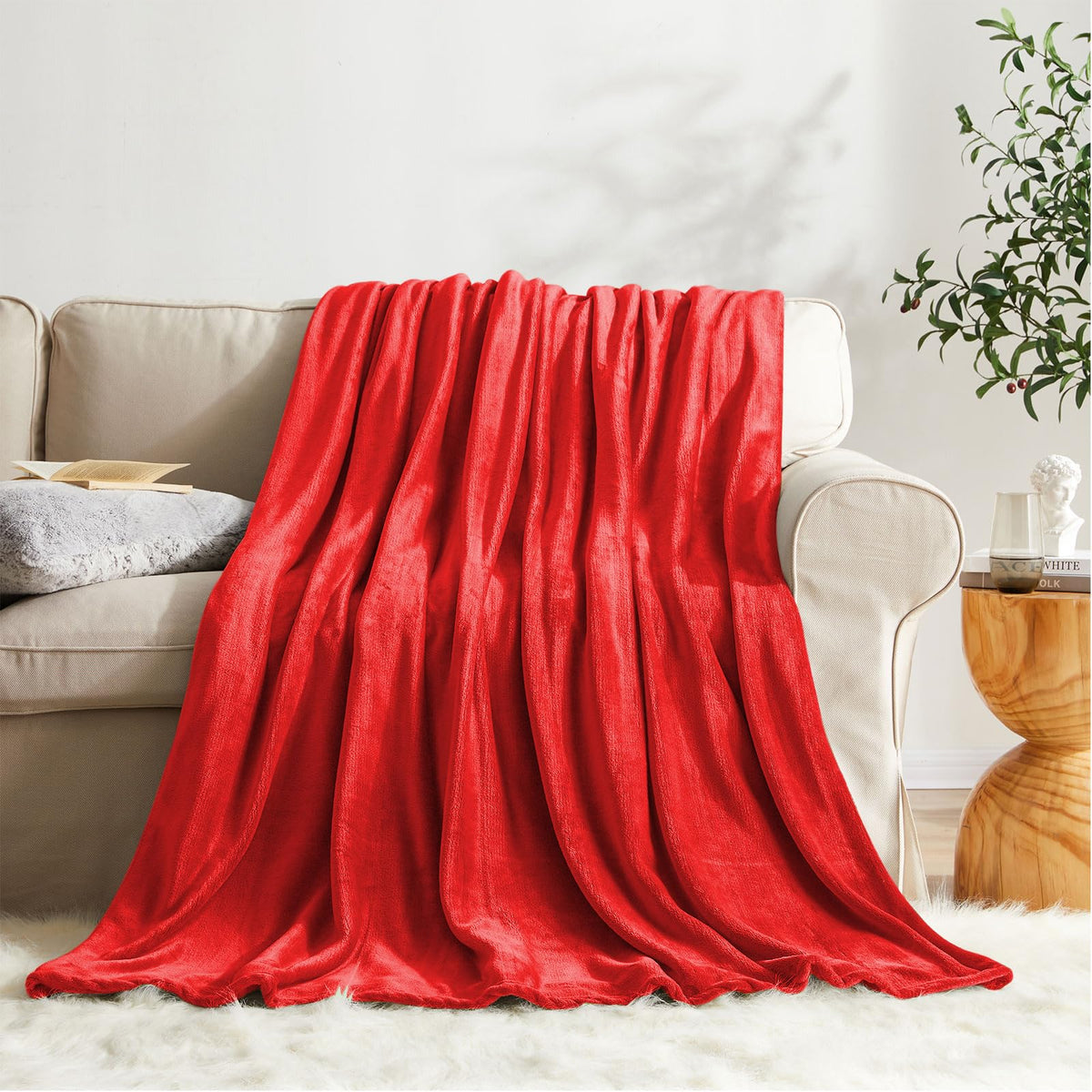 KMUSET Fleece Blanket Throw Size Dark Grey Lightweight Super Soft Cozy Fuzzy Bed Blankets Microfiber Factory Shop