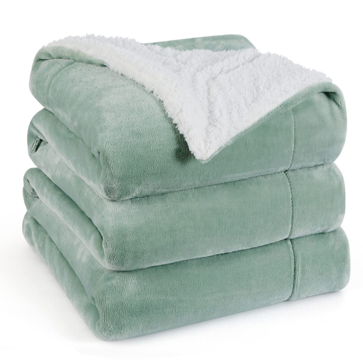 Bedsure GentleSoft Sherpa Fleece Throw Blanket for Couch, Non-Heated, Thick & Warm Cozy Comfort Blanket for Winter Fall, Soft Fuzzy Plush Throw Gifts for Women and Men, Grey, 50x60 Inches