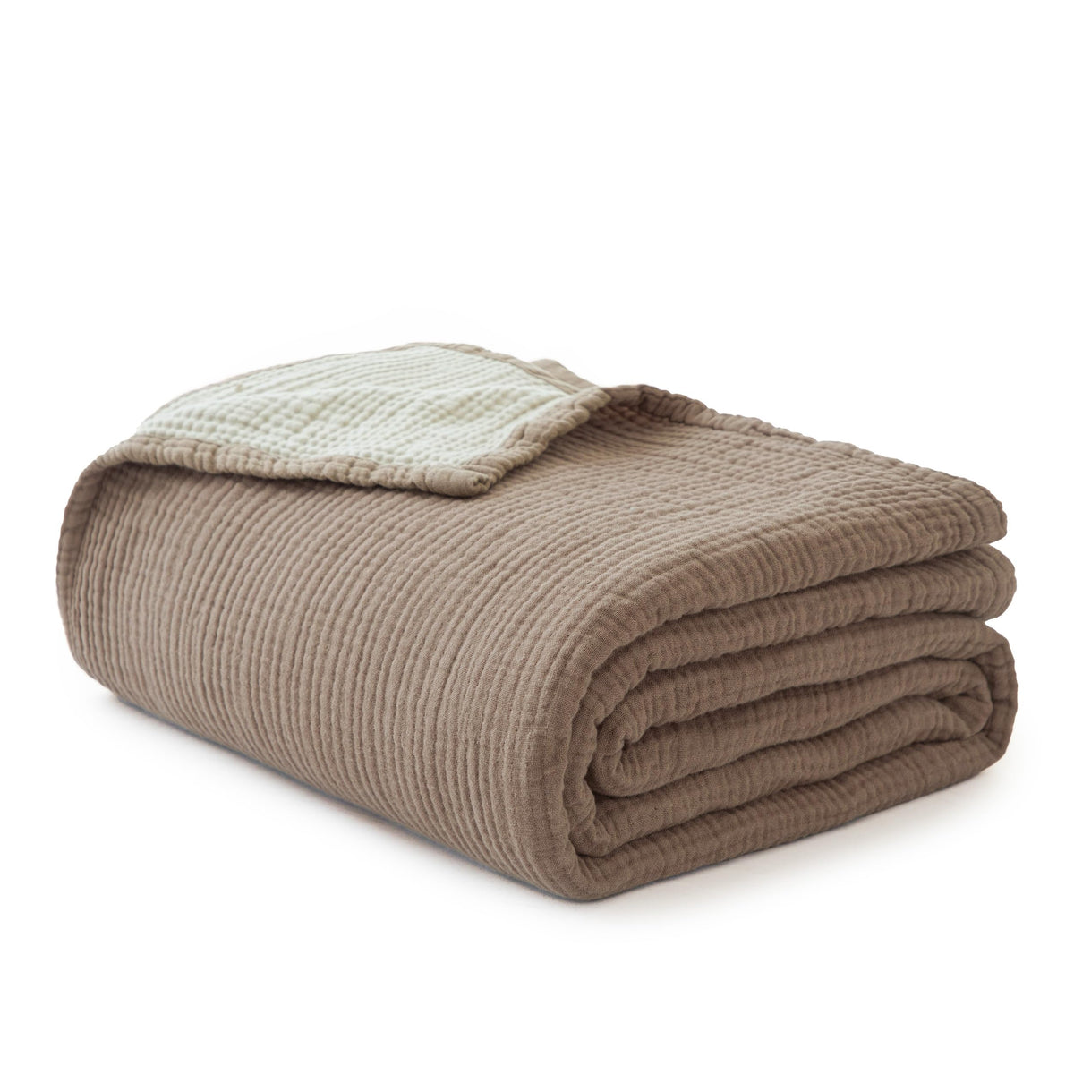 Simple&Opulence 100% Cotton Muslin Blanket, Lightweight Breathable 4 Layering Soft Cotton Throw Blanket,Gauze Blanket for Bed Couch Camping All-Season Use (Rust Orange, 50"x60")