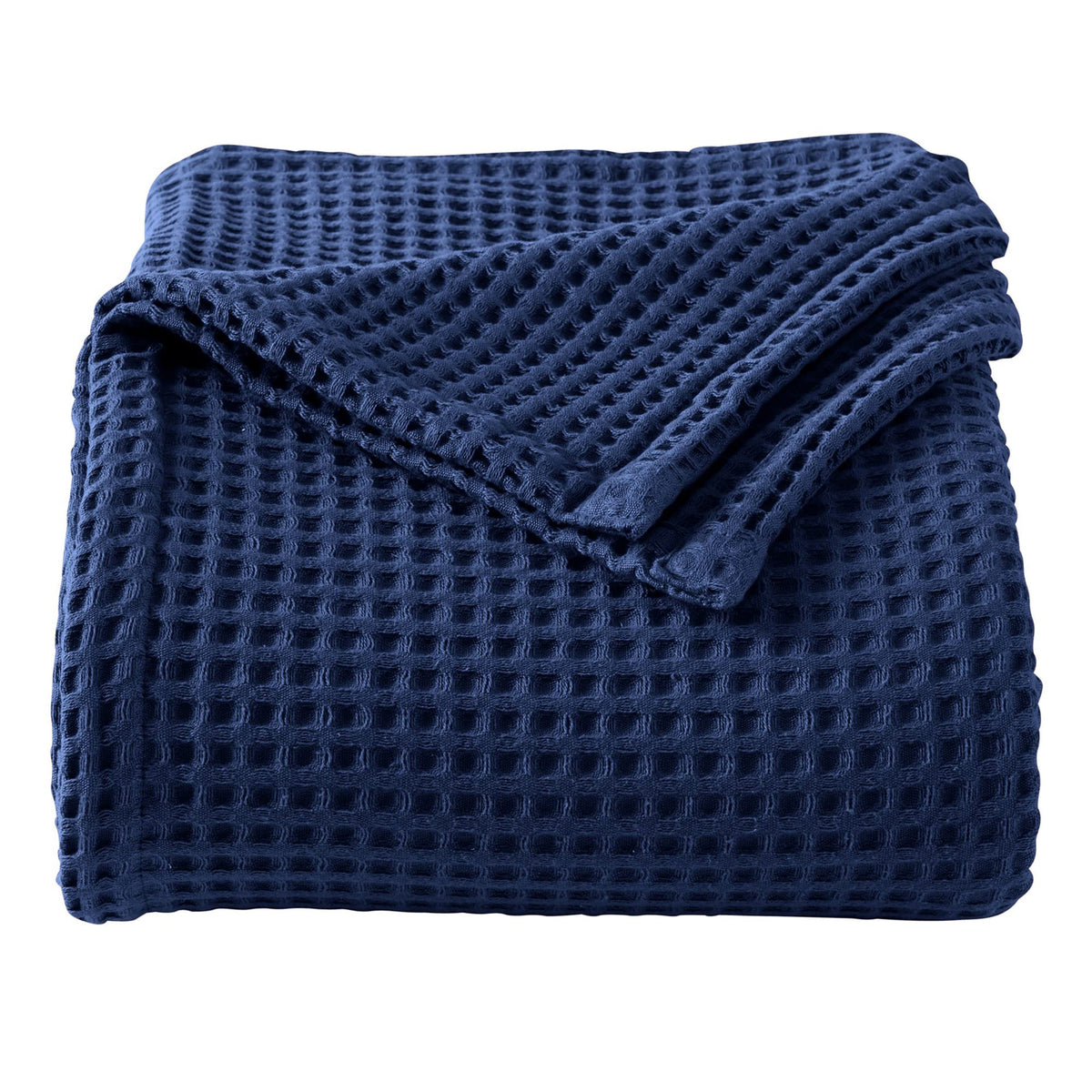 100% Cotton Waffle Weave Bed Blanket | Soft, Breathable, and Lightweight Blanket for All-Season | Perfect for Layering | Brielle Collection (Full/Queen, Linen)