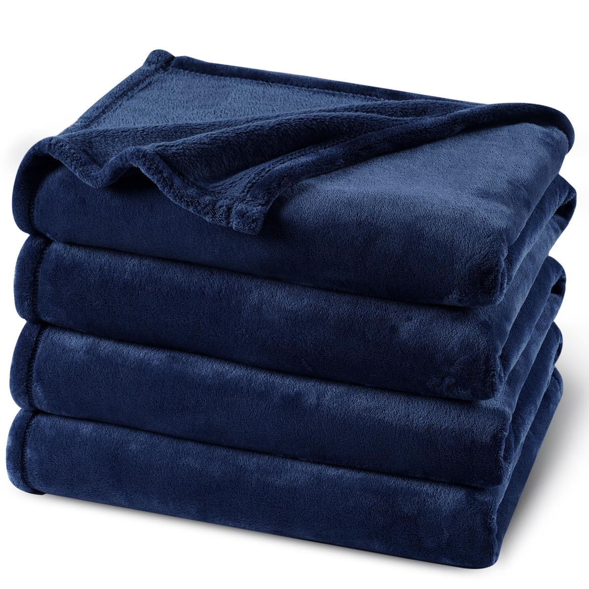 PHF Fleece Blanket Queen Size 90x90-300GSM Lightweight Airy Warmth, Khaki