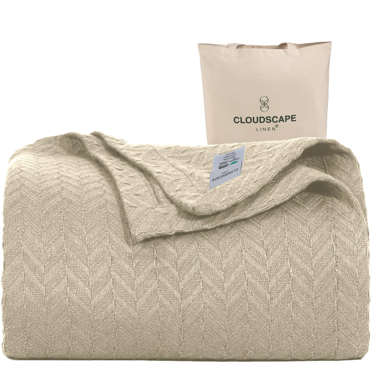 CSL Cotton Blanket King, Cooling Summer Blanket, Durable,108"x92",Dark Grey
