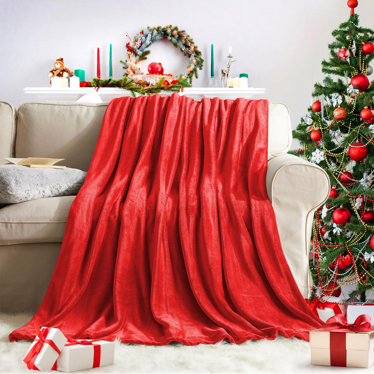 KMUSET Fleece Blanket Throw Size Dark Grey Lightweight Super Soft Cozy Fuzzy Bed Blankets Microfiber Factory Shop