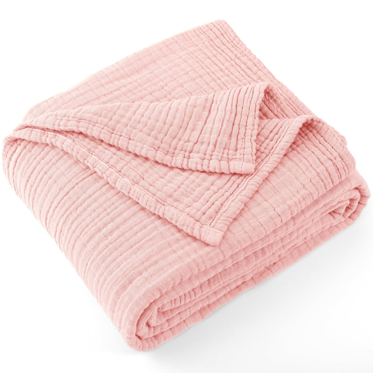 Carriediosa 100% Cotton Muslin Throw Blanket 108x 90 Summer Gauze for Adult