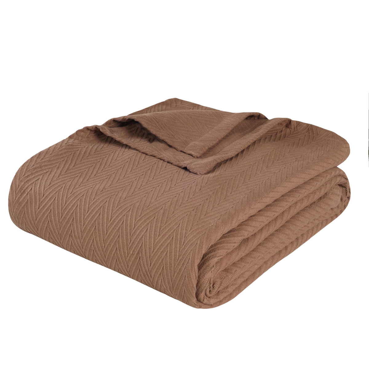 Superior Metro All-Season Cotton Blanket, Woven Blanket for Couch, Bed, Bedding, Farmhouse, Home Essentials, Cute and Cozy Bohemian Blankets, Herringbone Weave, King, Plum