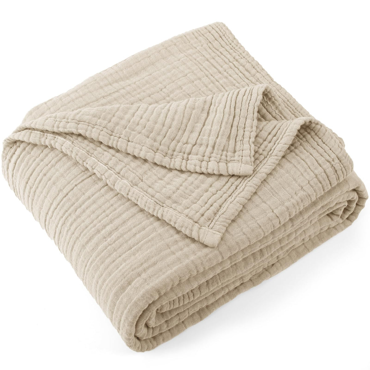Carriediosa 100% Cotton Muslin Throw Blanket 108x 90 Summer Gauze for Adult