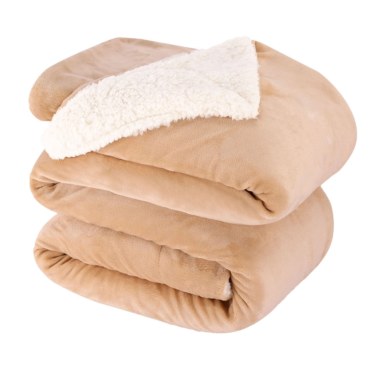 NANPIPER Warm Sherpa Blanket Queen Size for Bed, Soft Fleece for Winter, Fuzzy Plush Throw Gift for Women, Lavender 90x90 Inches