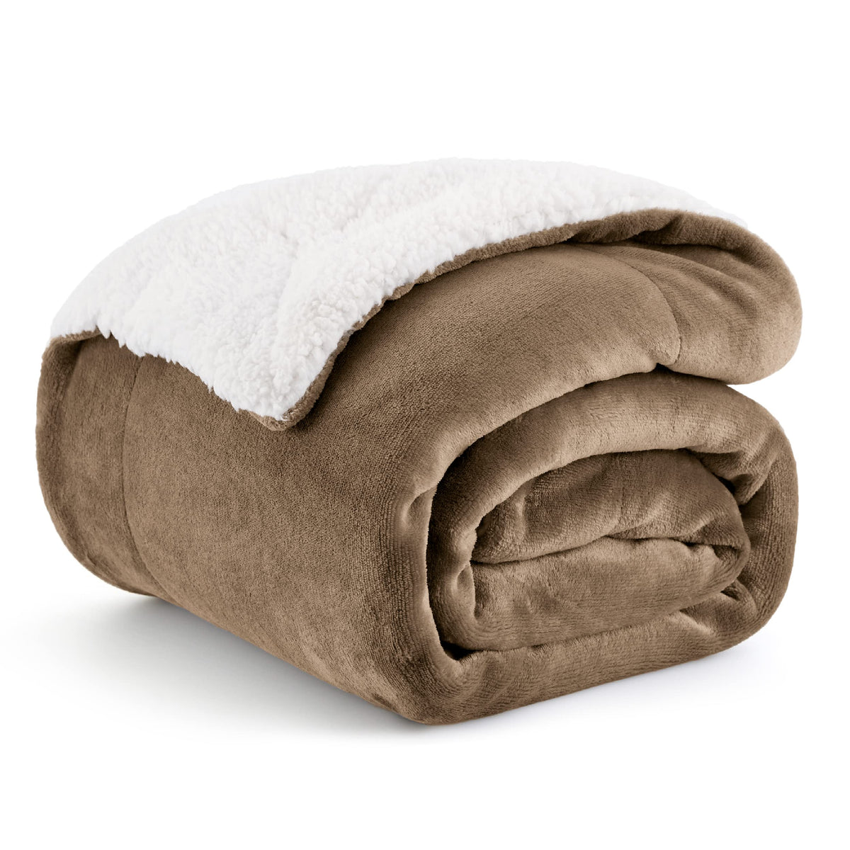 Bedsure GentleSoft Sherpa Fleece Throw Blanket for Couch, Non-Heated, Thick & Warm Cozy Comfort Blanket for Winter Fall, Soft Fuzzy Plush Throw Gifts for Women and Men, Grey, 50x60 Inches