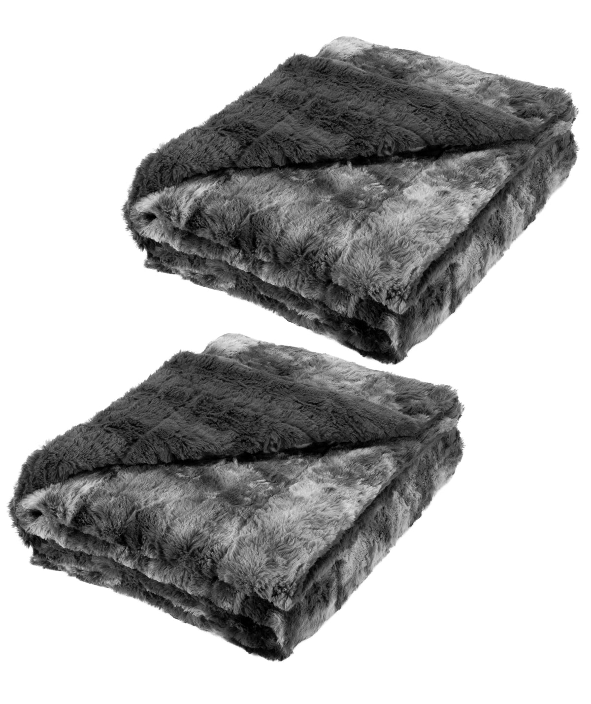 Everlasting Comfort Soft & Comfortable Gray Faux Fur Throw Blanket for Couch - (50"x65") Minky & Fluffy Fall Blankets & Throws, Plush Fuzzy Cover for Bed, Sofa & Living Room - Cozy Home Decor