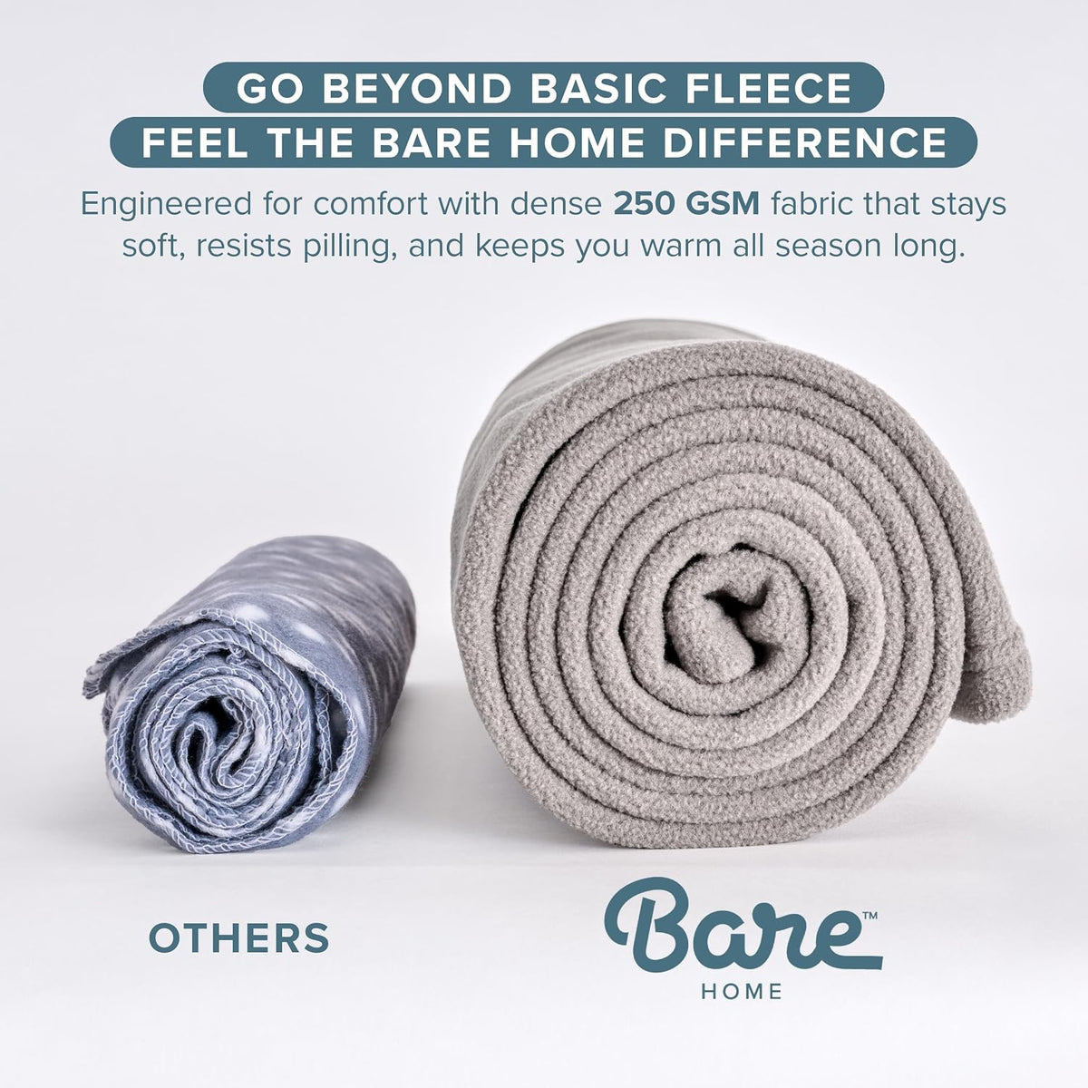 Bare Home Polar Fleece Blanket (Twin/Twin XL, Black)
